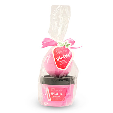 KIT SCRUB CORPO E BOMBA DA BAGNO FRAGOLA